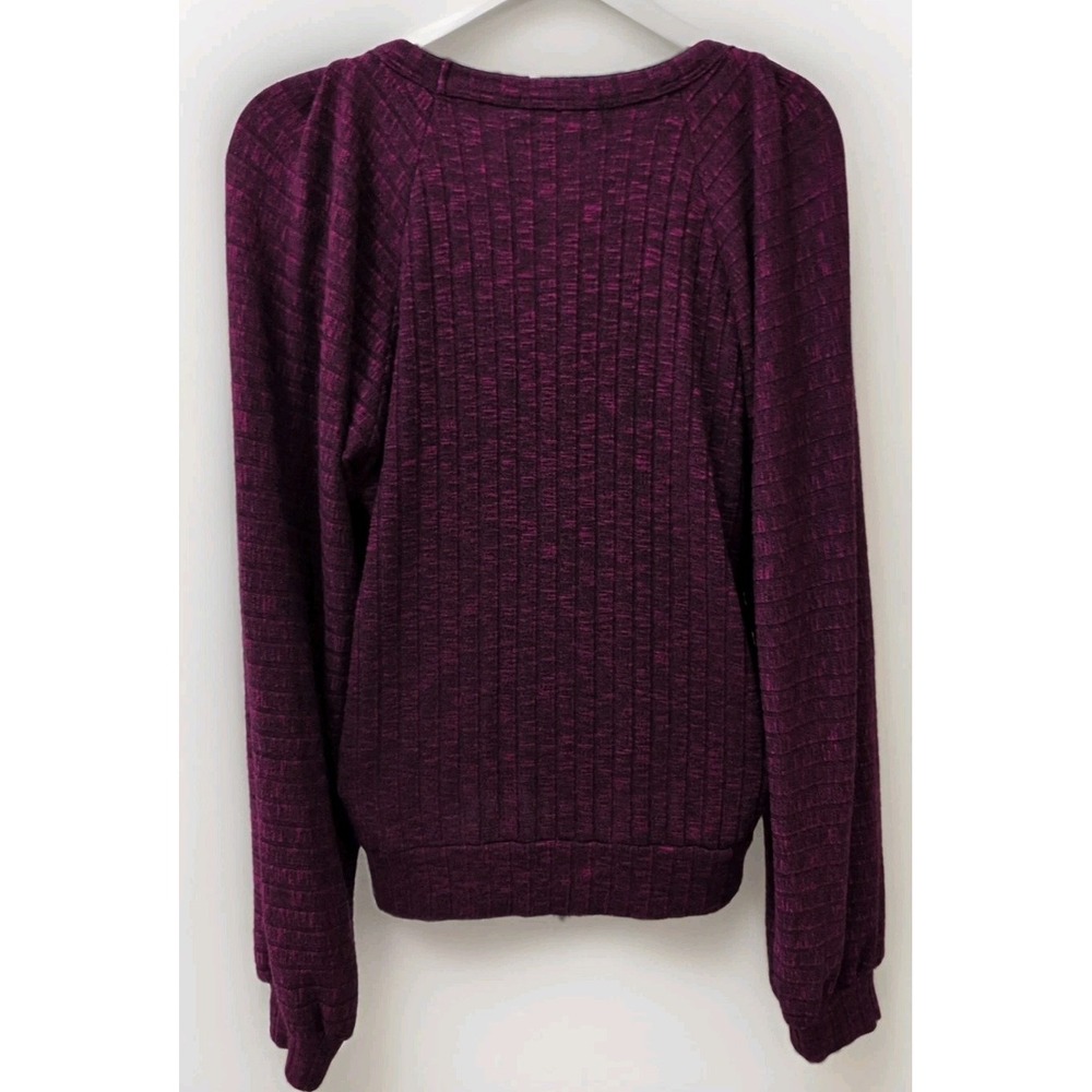 Michael Stars Evereve Fuchsia Heathered Polly Square Neck Top Size XS NWT - Picture 3 of 5